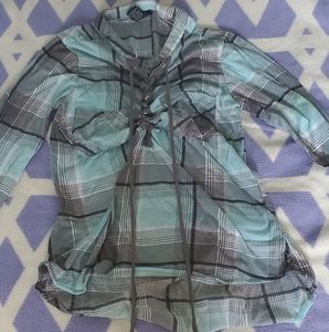 Women's shirt blue plaid